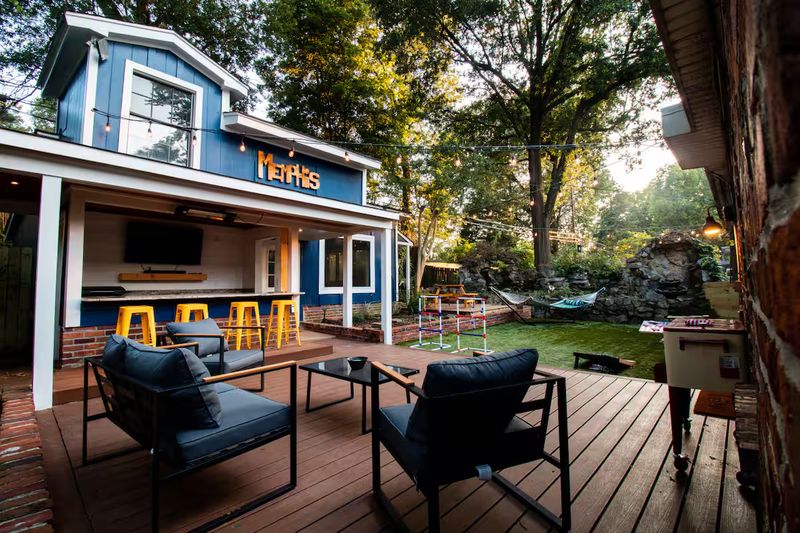 Backyard of a managed rental home in Memphis, Tennessee
